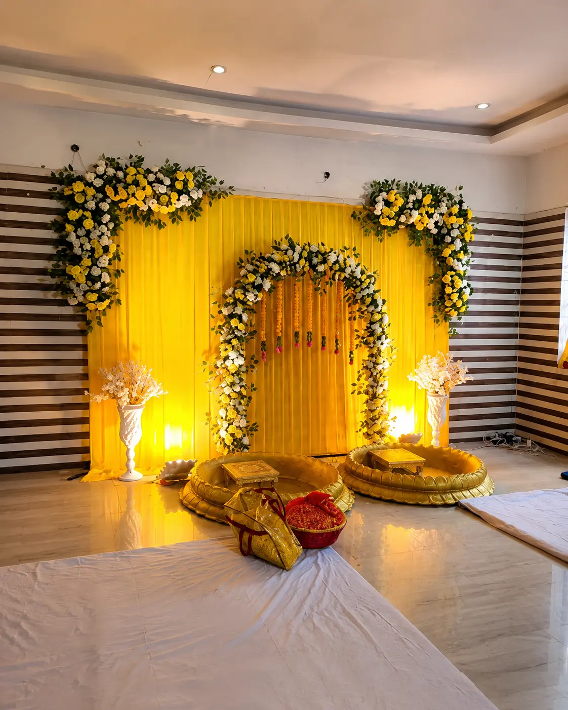 Haldi and mehndi ceremony decoration Kanpur
