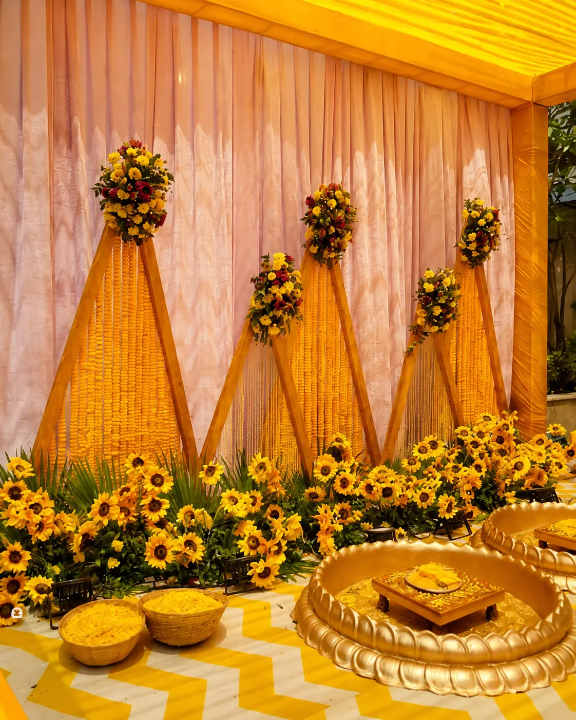 Haldi ceremony decor by SD Event & Photography, Kanpur