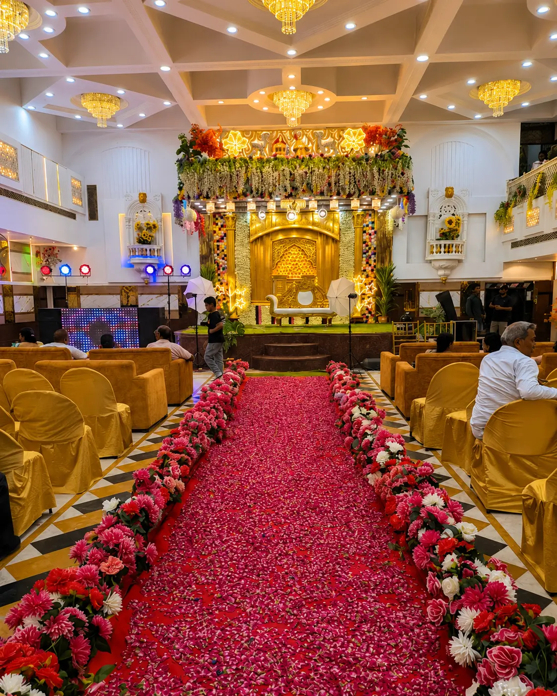 Floral mandap and stage decoration for Kanpur wedding